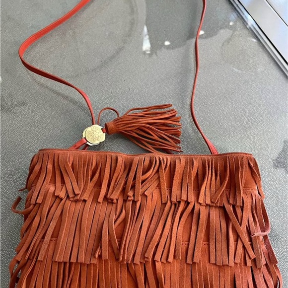 Vince Camuto Rust Fringe Crossbody Bag - Picture 1 of 4